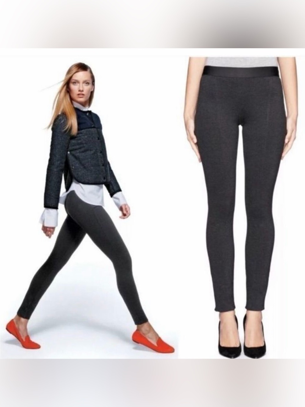 J. Crew Pixie Charcoal Ponte Skinny Pants